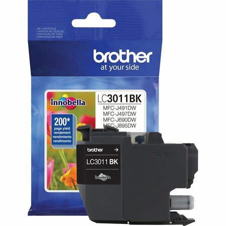 BROTHER INTERNATIONAL Std Yield Black Ink 1 Pk LC3011BK